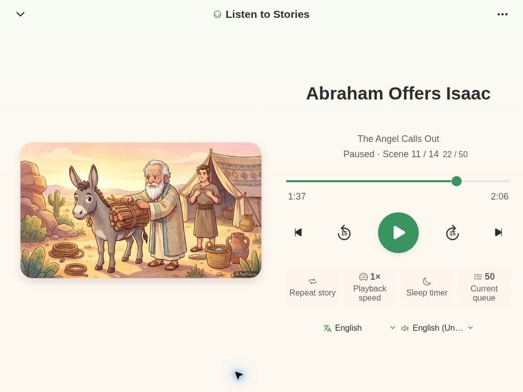 Stories for bedtime and the journey