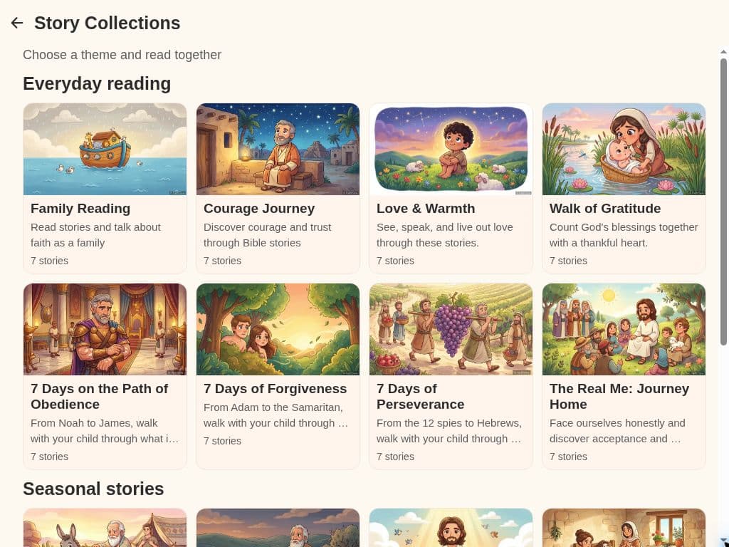 Choose a theme, read at your own pace